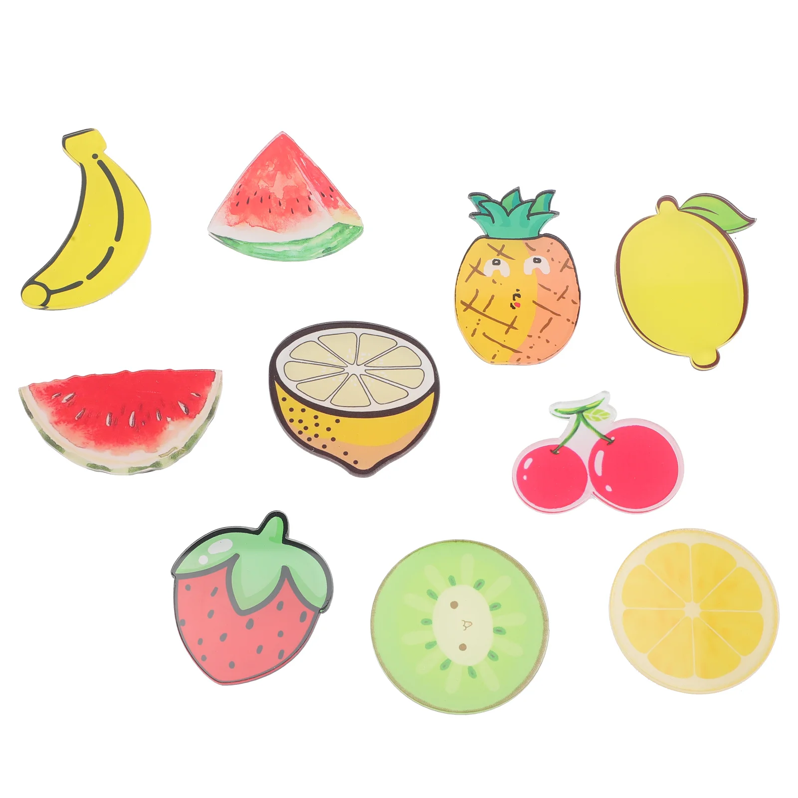 

10pcs Fridge Magnet Decorative Fruit Cartoon Magnetic Ornament Refrigerator Magnet Fridge Ornament Whiteboard Magnet