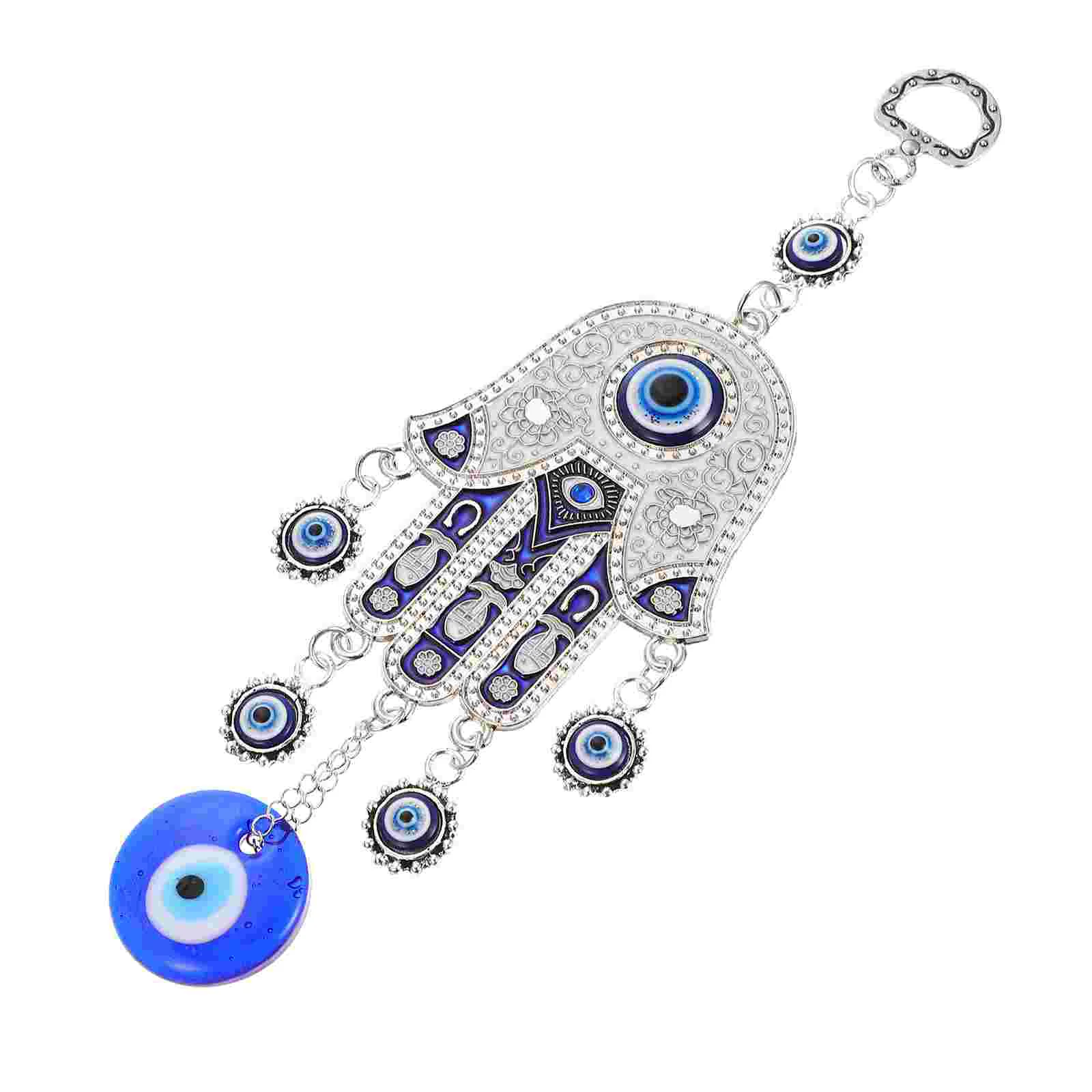 

Eye Evil Ornament Hanging Decor Wall Blue Turkish Charm Hamsa Caramulet Hand Protection Keychain Lucky Bead Decoration Pendant