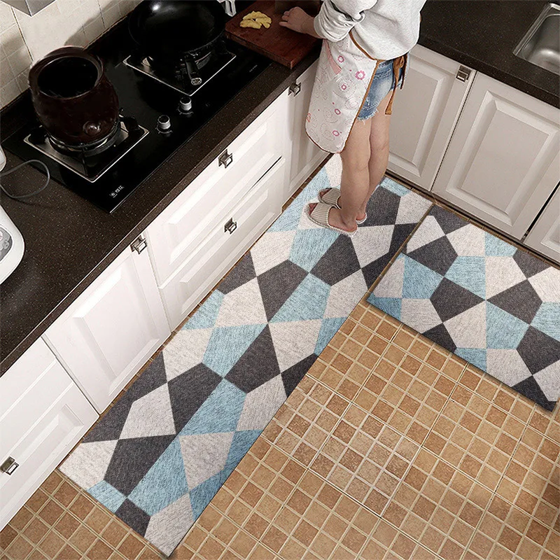 

Kitchen Floor Mat Set Anti Slip Anti-Fatigue Bedroom Bedside Carpet Absorbent Washable Bathroom Entrance Doormat Long Rugs