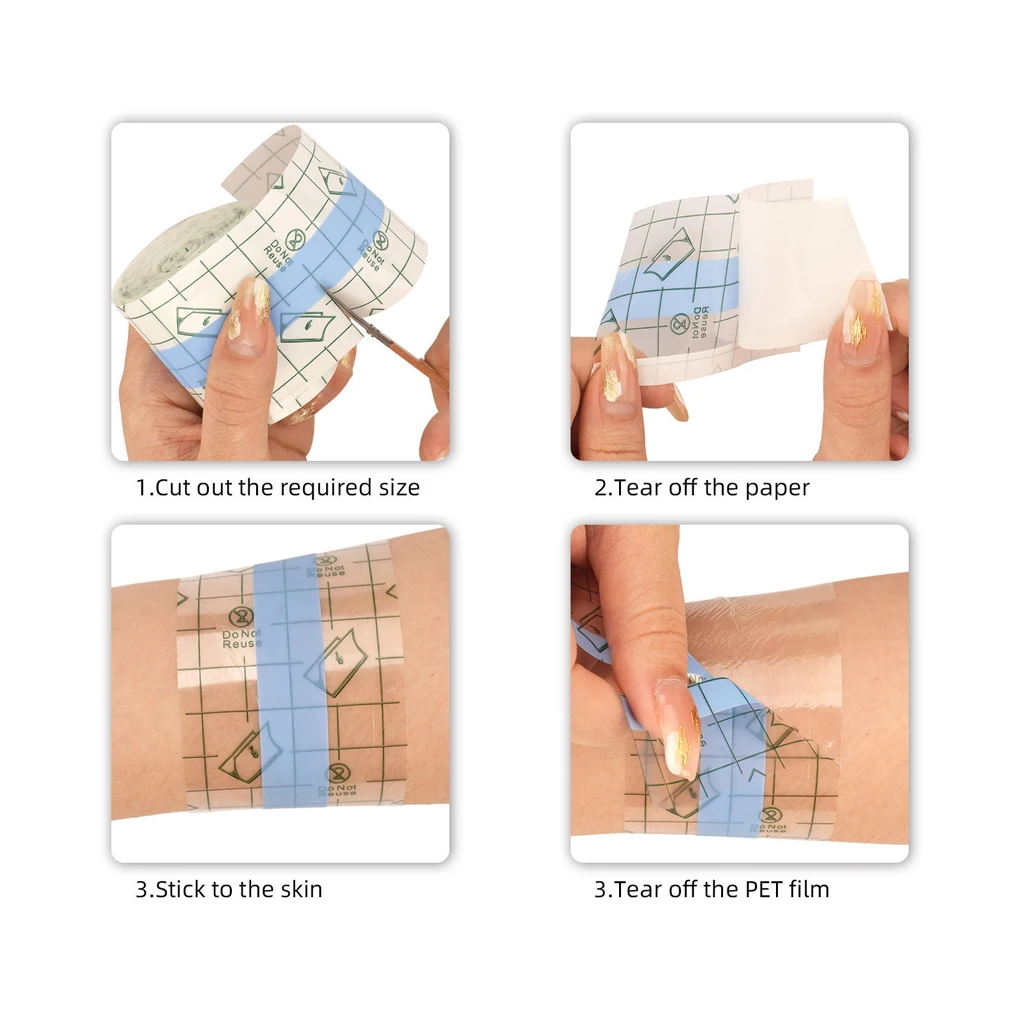 

Waterproof Bandage Roll PU Repair Film Fixed Tape Breathable Self-adhesive Plaster Sticker Skin Healing Bathing Shower