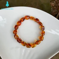 100 natural baltic amber bracelet jewelry 8mm genuine charm bracelets cuteromantic women