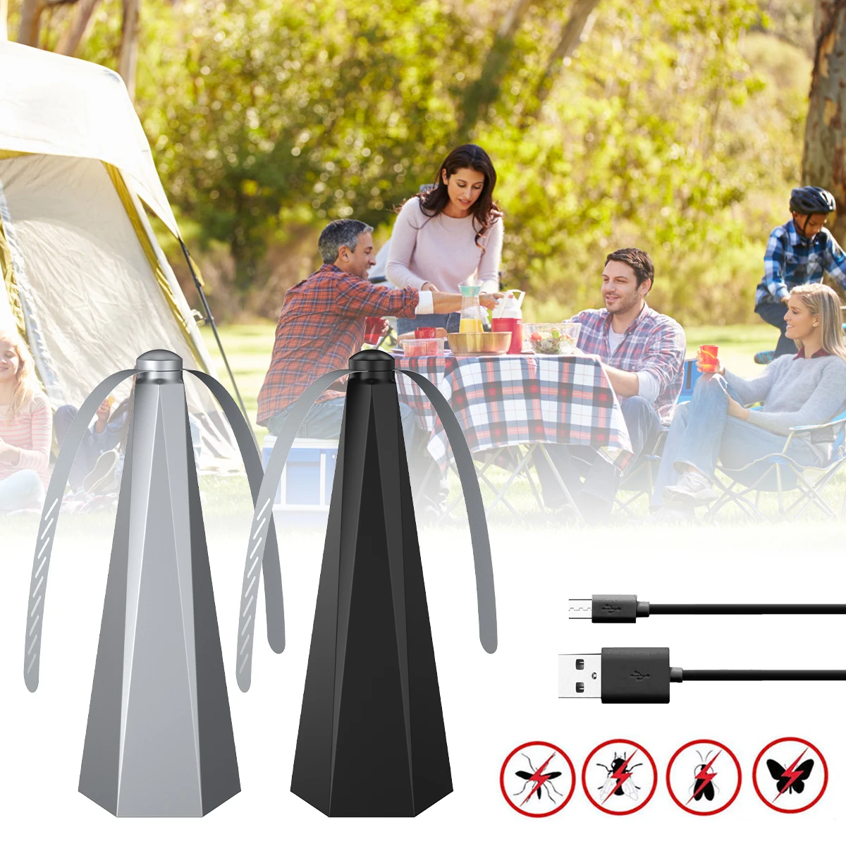 

Fly Repellent Fan for Table Insects Portable Table Fly Fan for Indoor Outdoor Keep Flies/Bug Away Insects Repellent Fan for Picn