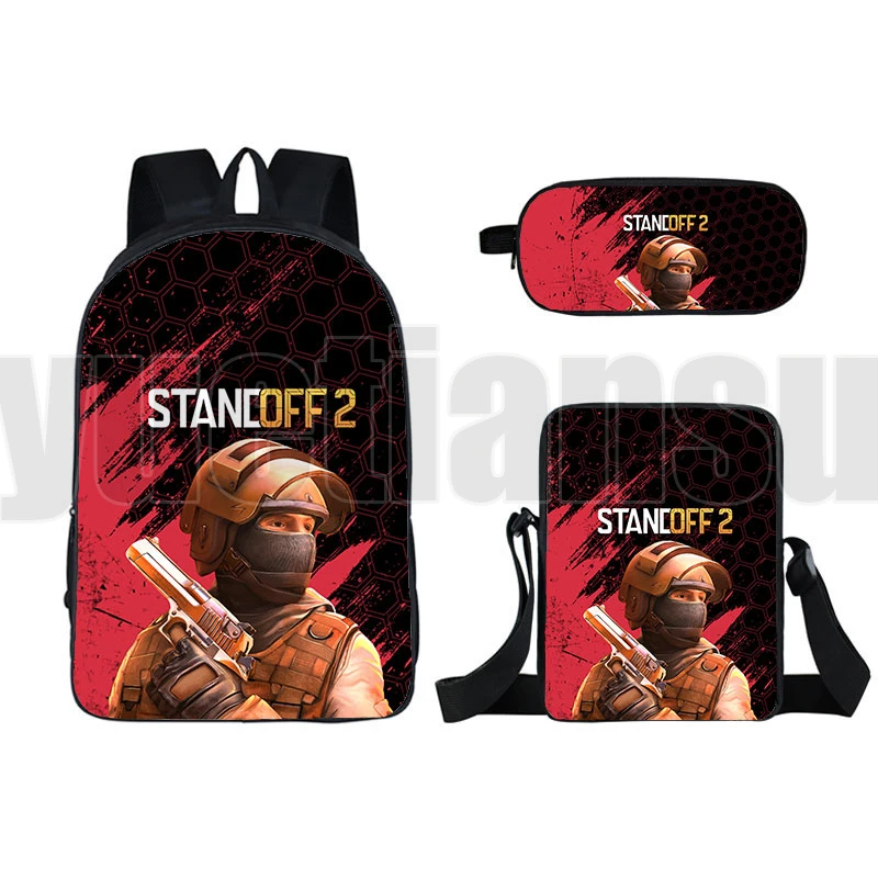 

3 Pcs/Set Bag 3D Print Standoff 2 Backpacks Men Women Shooting War Game Travel bags Boys Girls Harajuku School Bags Teens Laptop