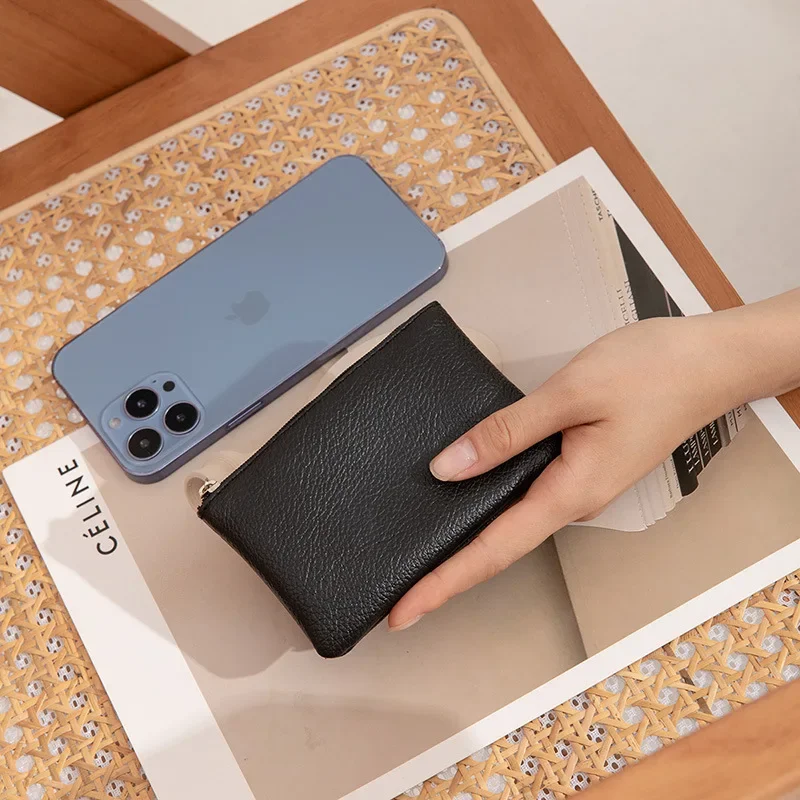 Новые кожаные кошельки для монет кошелек мужчин и женщин мини квадратная сумка