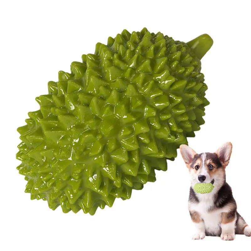

Puppy Chew Toys For Teething Durian Shape Durable Pet Bite Toy Pet Squeaky Toys For Puppies And Dogs Interactive Pet Dog