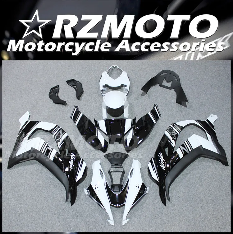 

4Gifts Injection New ABS Fairings Kit Fit for kawasaki Ninja ZX-10R ZX10R 2016 2017 2018 2019 16 17 18 19 Cool black white