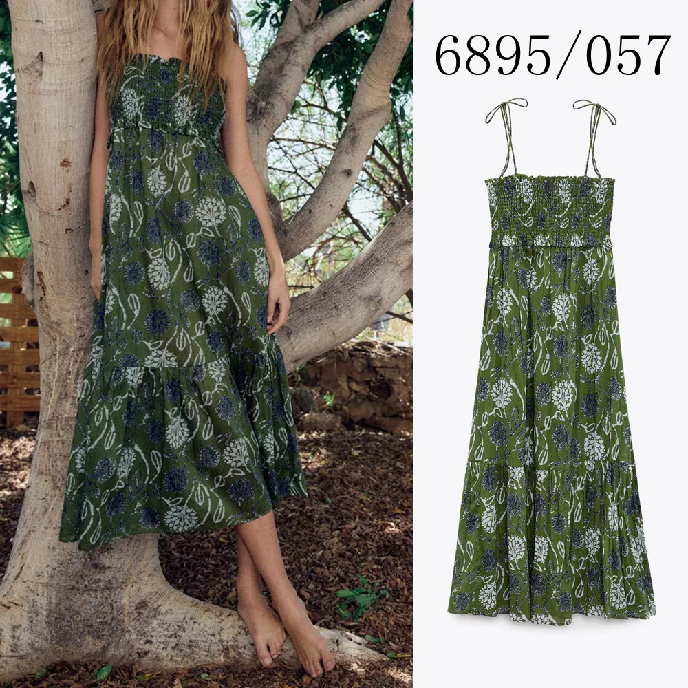 

Весеннее новое платье UNIZERA женская одежда ретро повседневное плиссированное платье средней длины на бретельках с воротником «одно слово» Д...