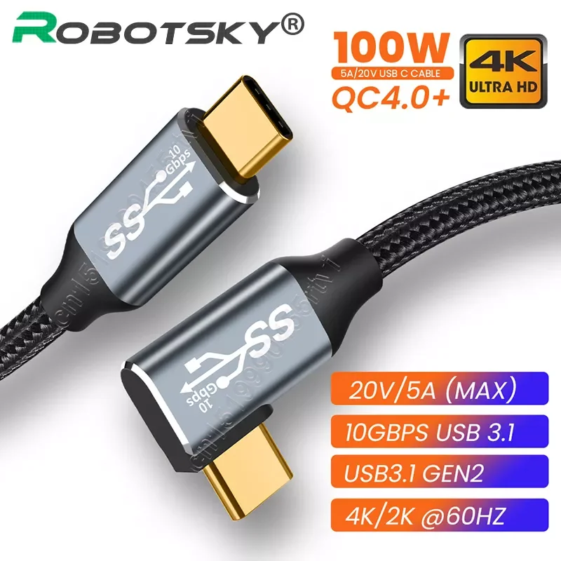 

5A 10Gbps USB C Fast Data Cable 100W USB 3.1 Type C Cable For Macbook Pro USB Extension Cable For Xiaomi Redmi USB-C Type-C Cord