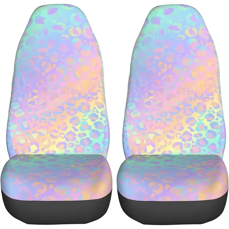 

Leopard 2 Pcs Set Vehicle Front Seat Protector Auto Interior Accessories Protetors Mat Covers Universal Car