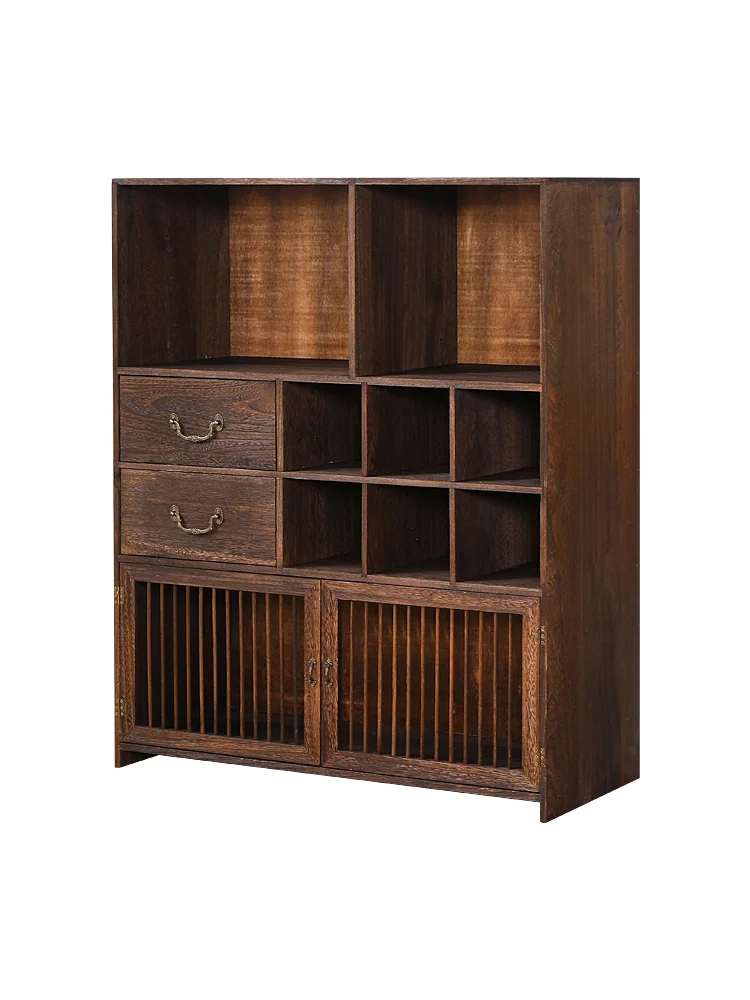 

Many Spaces Antique Solid Wood Tea Set Teacup Storage Cabinet