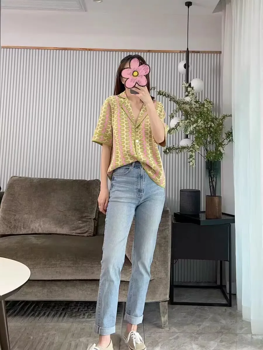 

Women Knitted Cardigan Striped Or Mini Skirt