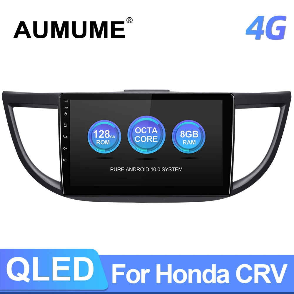

Автомобильный радиоприемник QLED Android 10 для Honda/CRV/CR-V 2012-2016, GPS-навигация, автомобильный мультимедийный видеоплеер Sopitfy 8 Core 4G Net No 2din