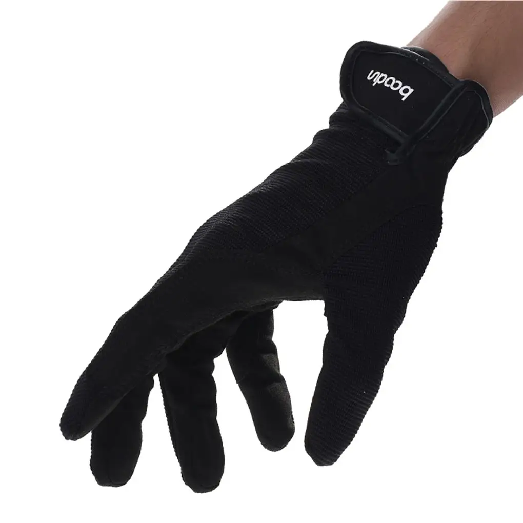 

Horse Riding Gloves Anti-slipping Mitten Equestrian Hand Accessory Adjustable Breathable Sports Glove with Sticker Strip