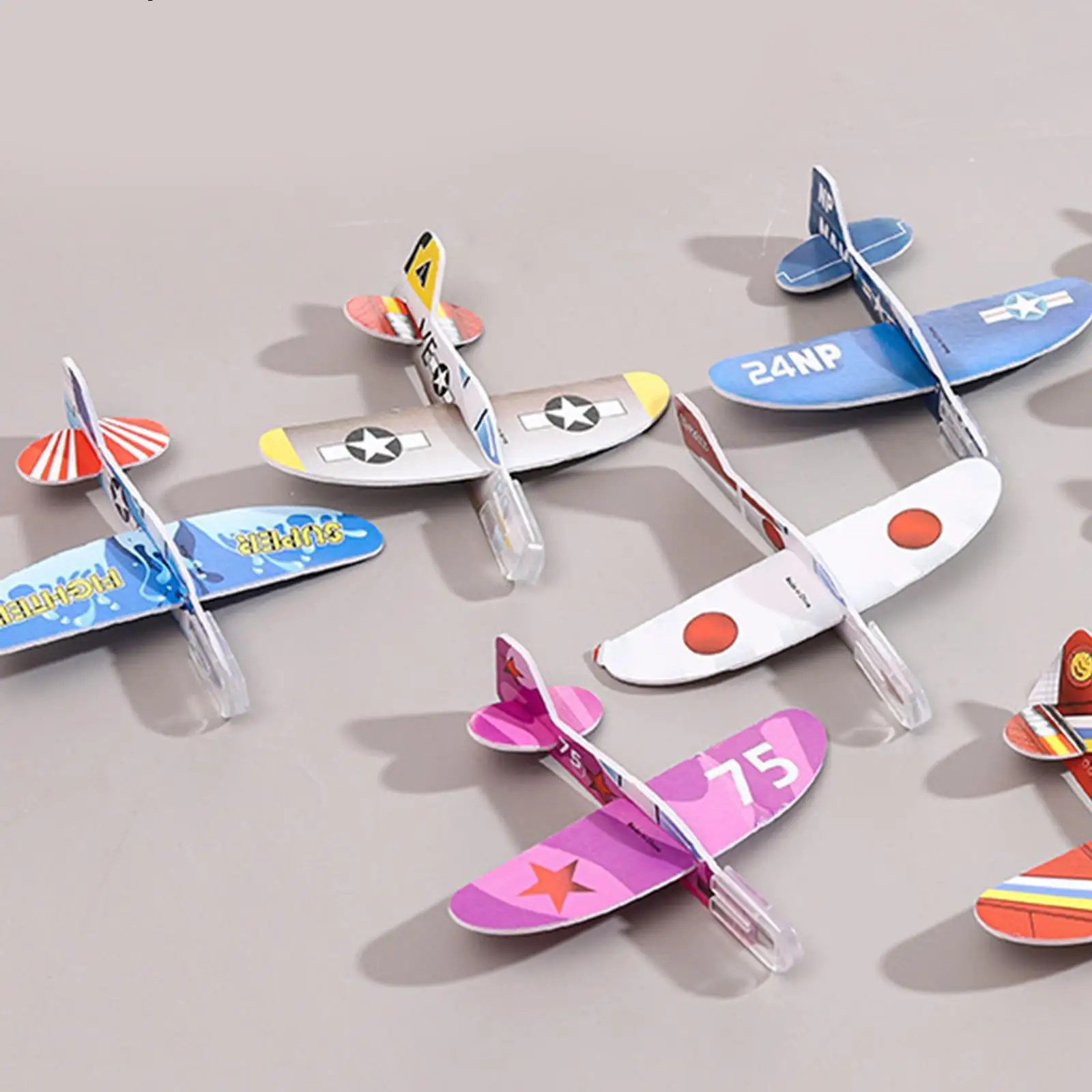 

5x Mini Foam Gliders Planes Toys Throwing Foam Plane Party Favors Flying Toy Mini Foam Airplane for Children Carnival Prize