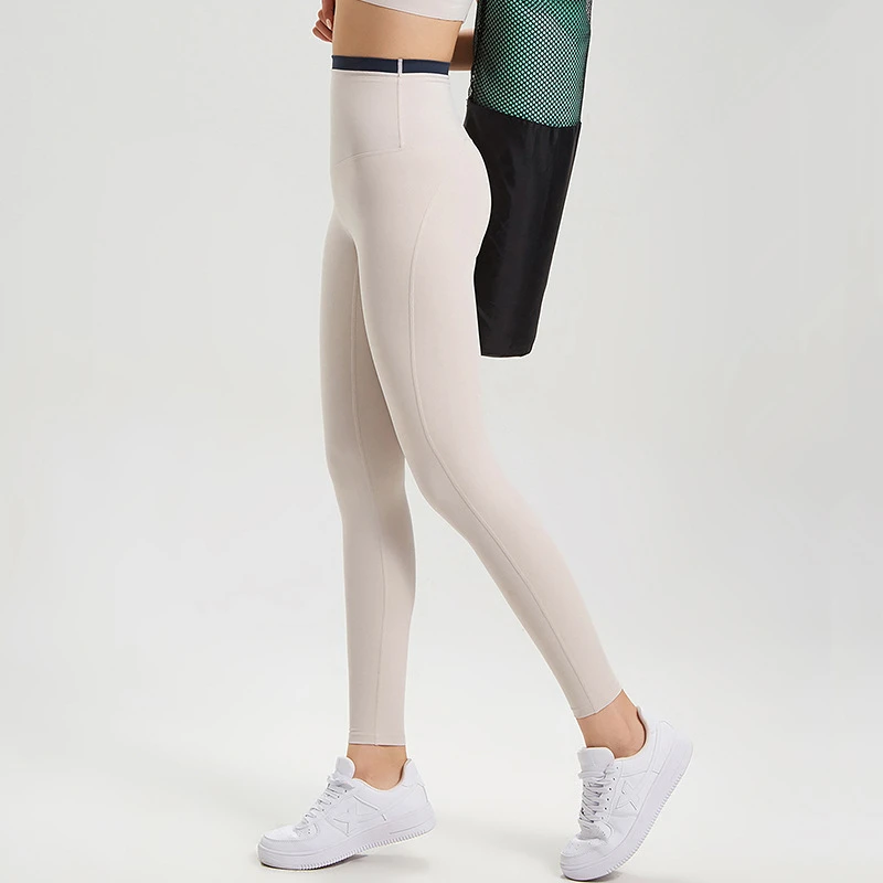 Women Sport Leggings High Waist Yoga Pant Hit Color Pilates Leggins Elastic Running Trousers Quick Dry Gym Fitness Tights Female