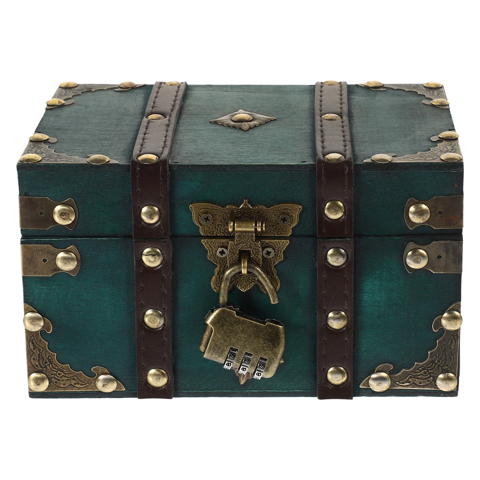

Retro Jewelry Container Wood Coin Bank Vintage Money Case Organizer Wooden Storage Treasure Chest Trinket