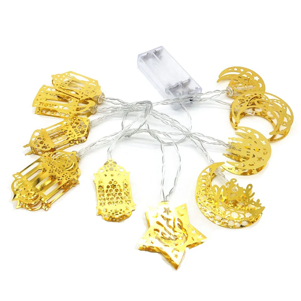 

1.65m Ramadan String Light Inoor Garden Balcony 10LED Ornament Warm Easy To Install Muslim Party IP42 Waterproof For Festival