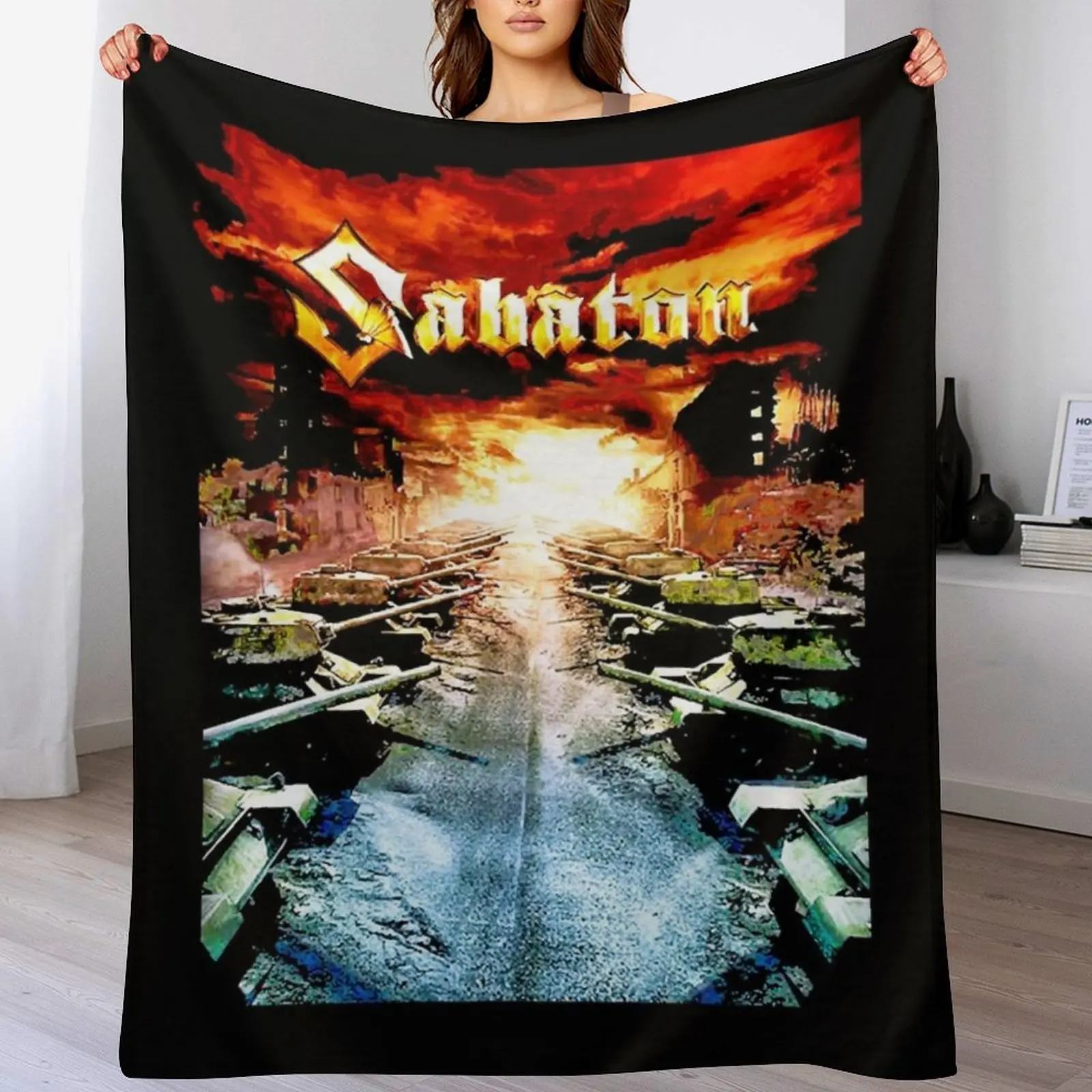 Фланелевое одеяло с группой Sabaton