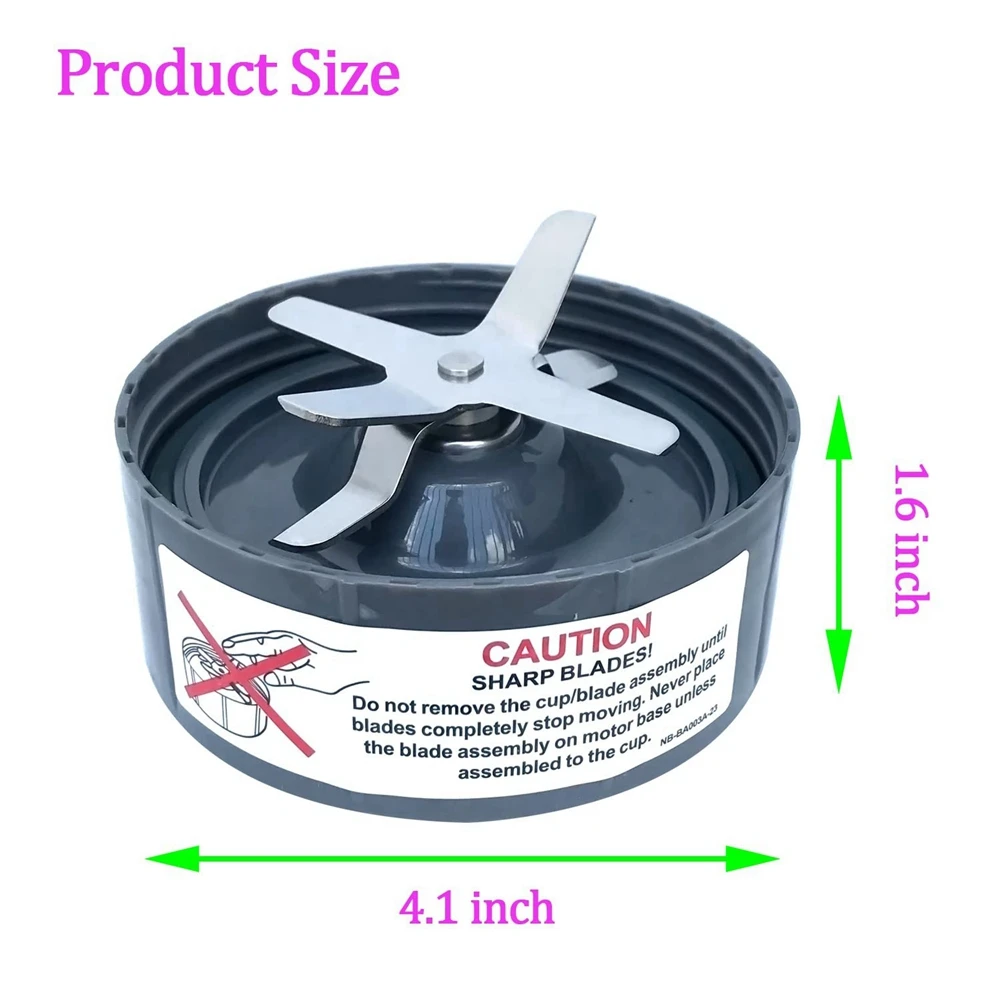 

Replacement for NutriBullet 600W 900W Blender Blade Parts Blender Including Extractor Blade Gasket Shock Pad and Gear