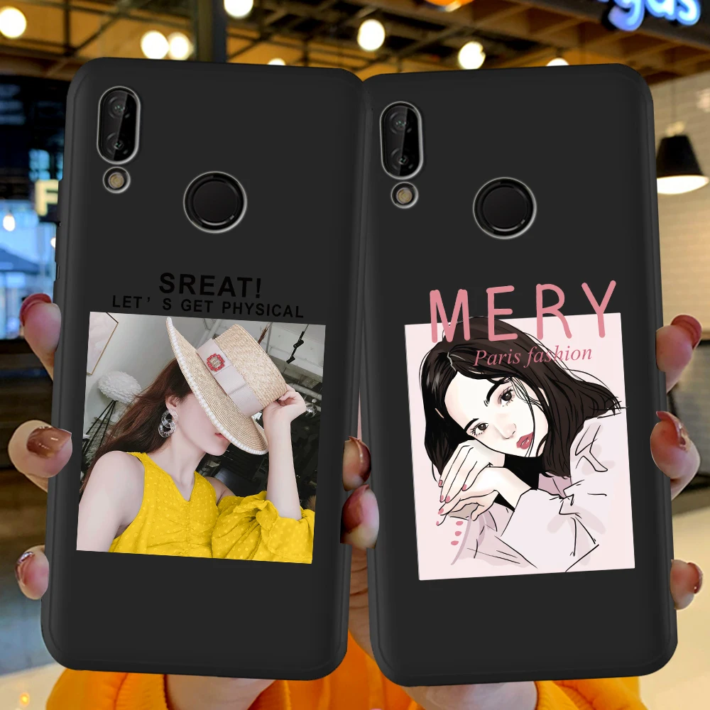 

Fashion Magazine Cover Girl Coque Silicone Funda for Huawei P40 P30 P20 P10 P8 Lite 2017 Mate 30 20 10 Lite Pro Phone Case Cover
