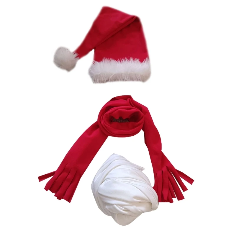 

Christmas Themed Hat Scarf Newborn Photography Props Baby Photo Accessories