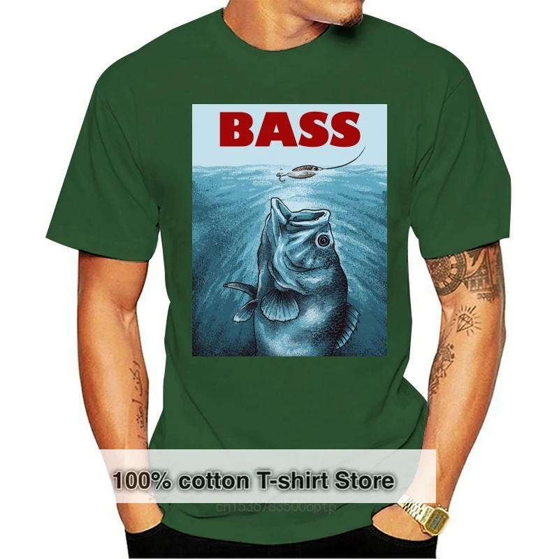 

Jaws Bass Fishing Shark Funny T-Shirt Gym Tee Shirt New Fashion Diy Design