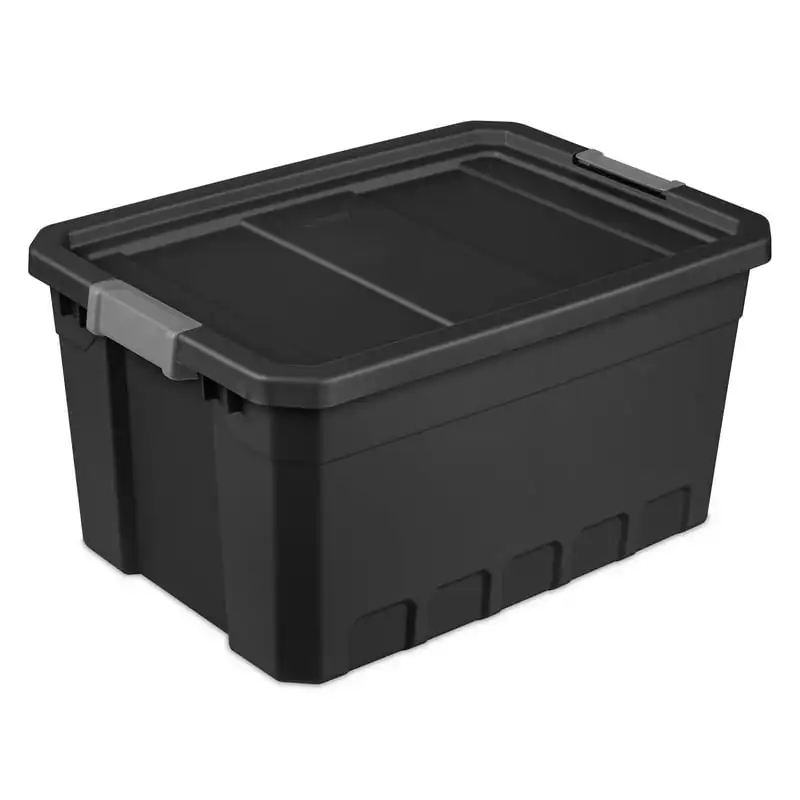 

Gallon Stacker Tote Plastic, Black, Set of 6