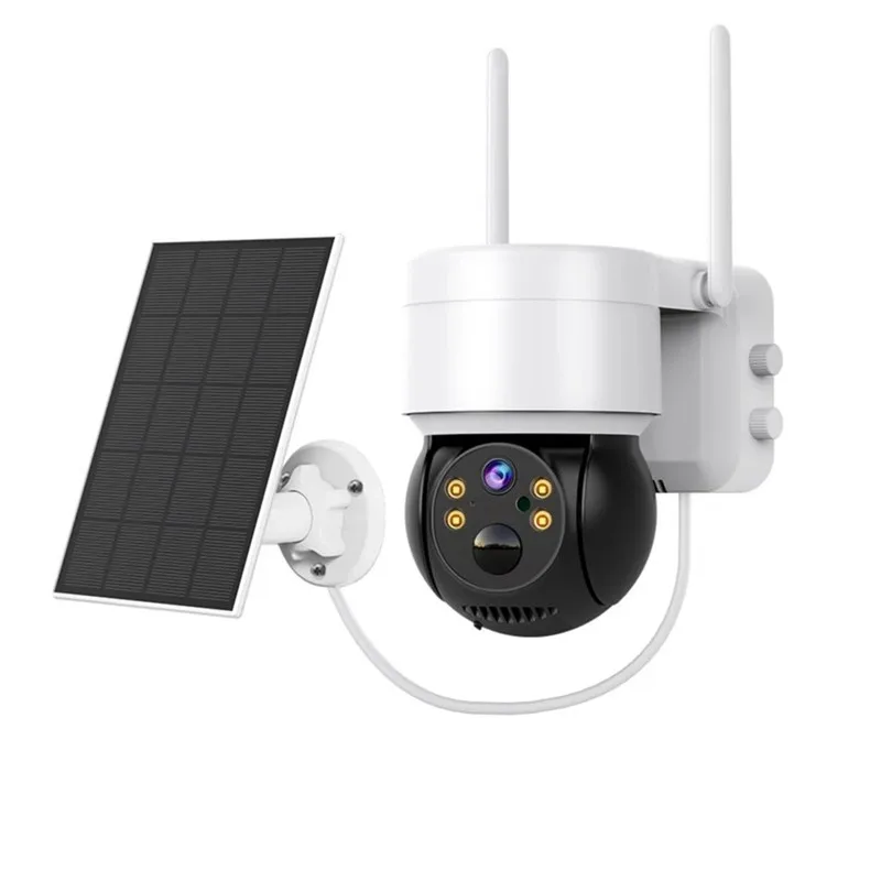 

Камера видеонаблюдения с ночным видением, s-камера с голосовой сигнализацией, солнечной панелью, Wi-Fi, Hd, 2 Мп, с солнечной батареей, Водонепрон...