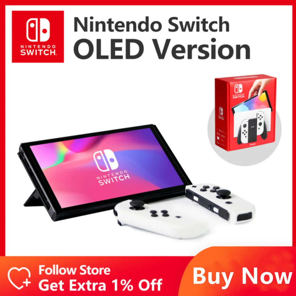 

Игровая консоль Nintendo Switch с OLED-экраном 7 дюймов, 64 ГБ