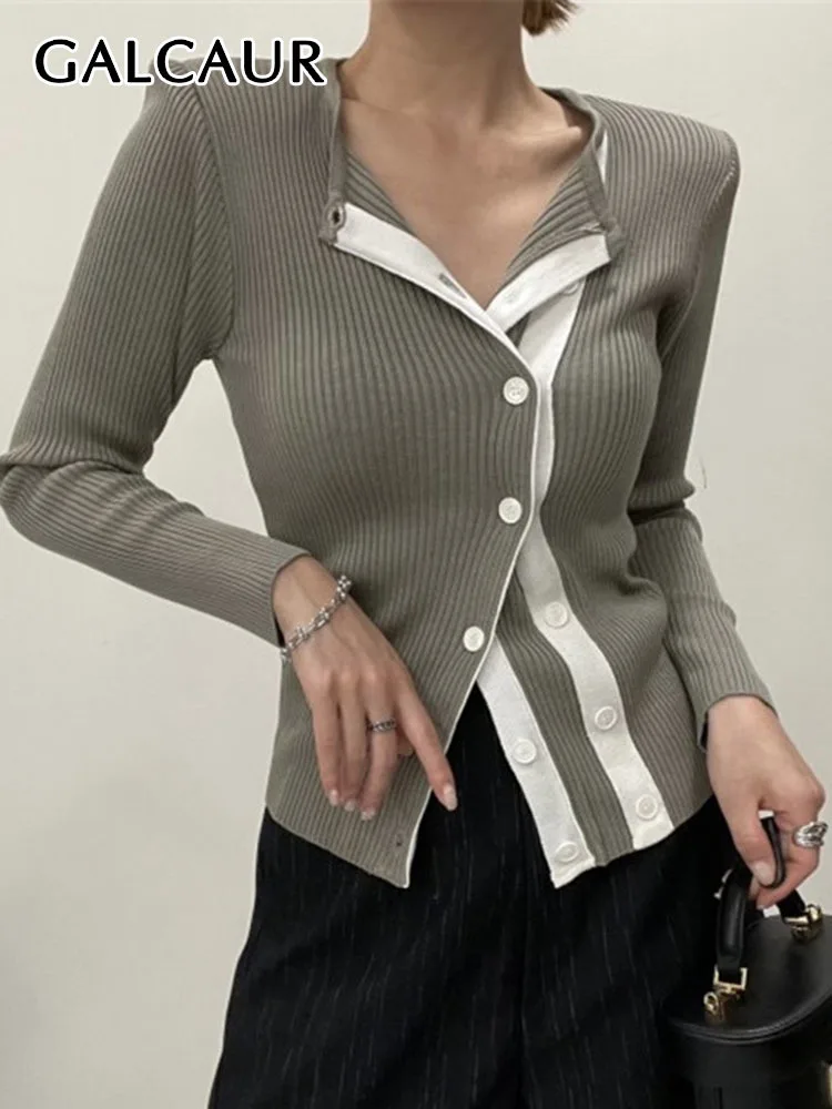 

Женская трикотажная футболка с круглым вырезом, длинным рукавом и пуговицами