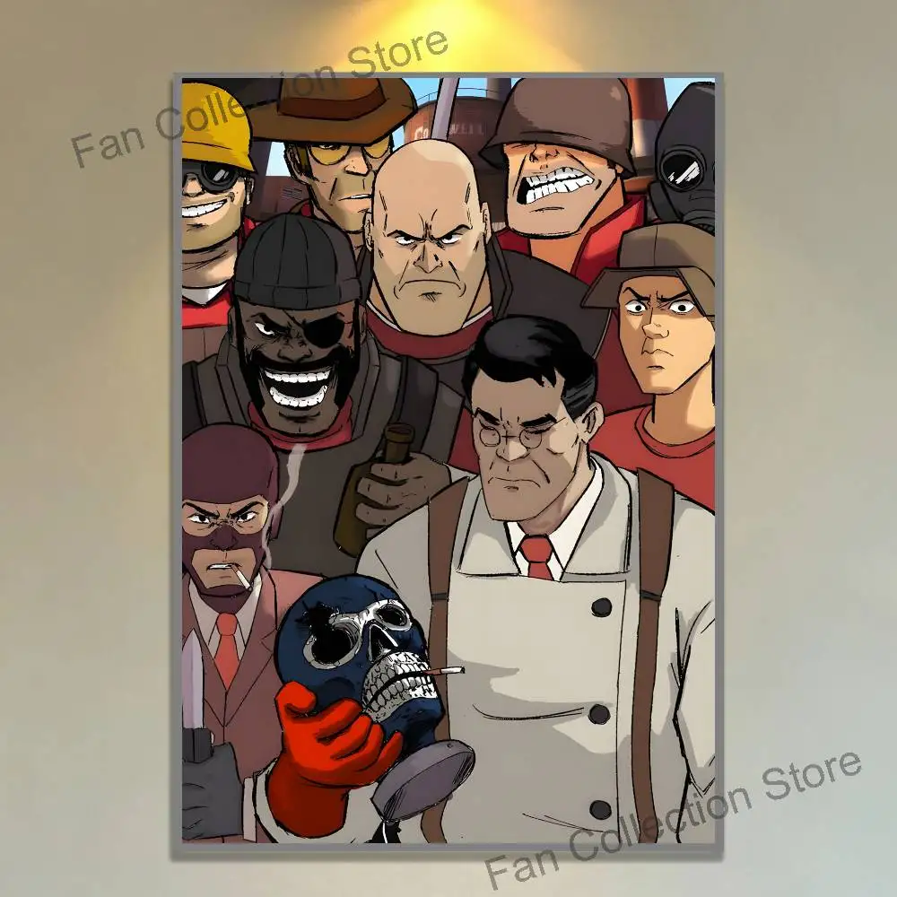 Постер For Scout Pyro Spy Sniper T-Team TF2, многофункциональное настенное искусство для гостиной, спальни, офиса, прихожей, бара, домашнего декора, подарок (art.: 3920dbe2b85d6) - 3920dbe2b85d6