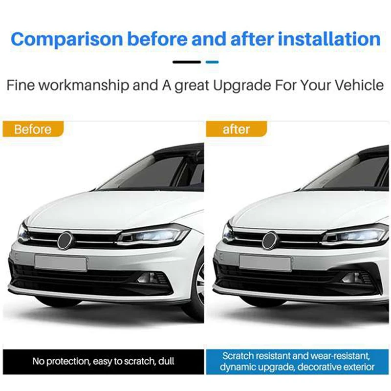 Для VW Polo 2019 2020 2021 передний бампер противотуманный спойлер для бровей