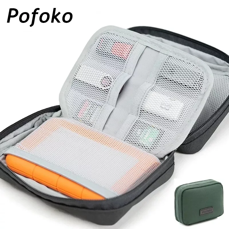 

Pofoko Brand Digital Storage Bag Travel Organizer Case Accessories Charger Power Bank Cable USB Headphones,Portable Pocket E150