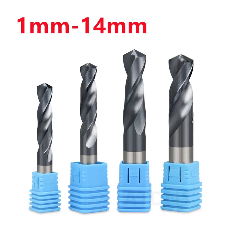 

Сверло из карбида вольфрама и сплава, супержесткое сверло из нержавеющей стали для токарного станка с ЧПУ, твердая дрель с прямой ручкой, 1 мм-14 мм