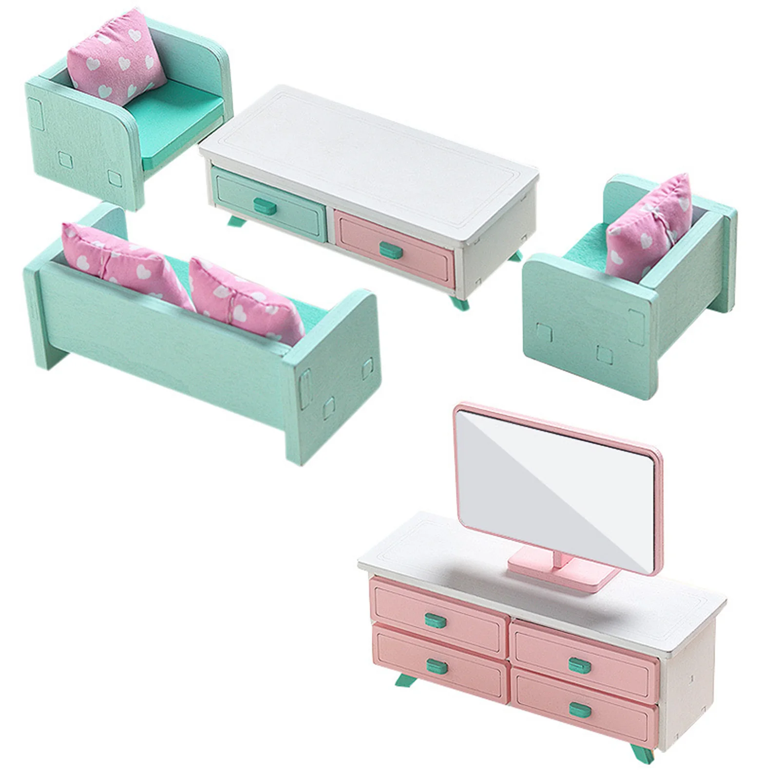 

Wooden Dollhouse Furniture Miniature Dollhouse Furnishings For Babies Children Girls Miniature Toys For Girls Children Birthday