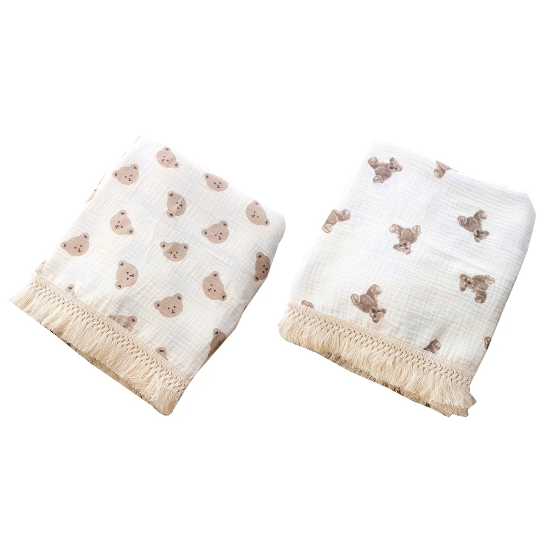 

New Shower Blanket for Infant Boy Girl Soft Colored Nursery Room Bath Photo Supplies