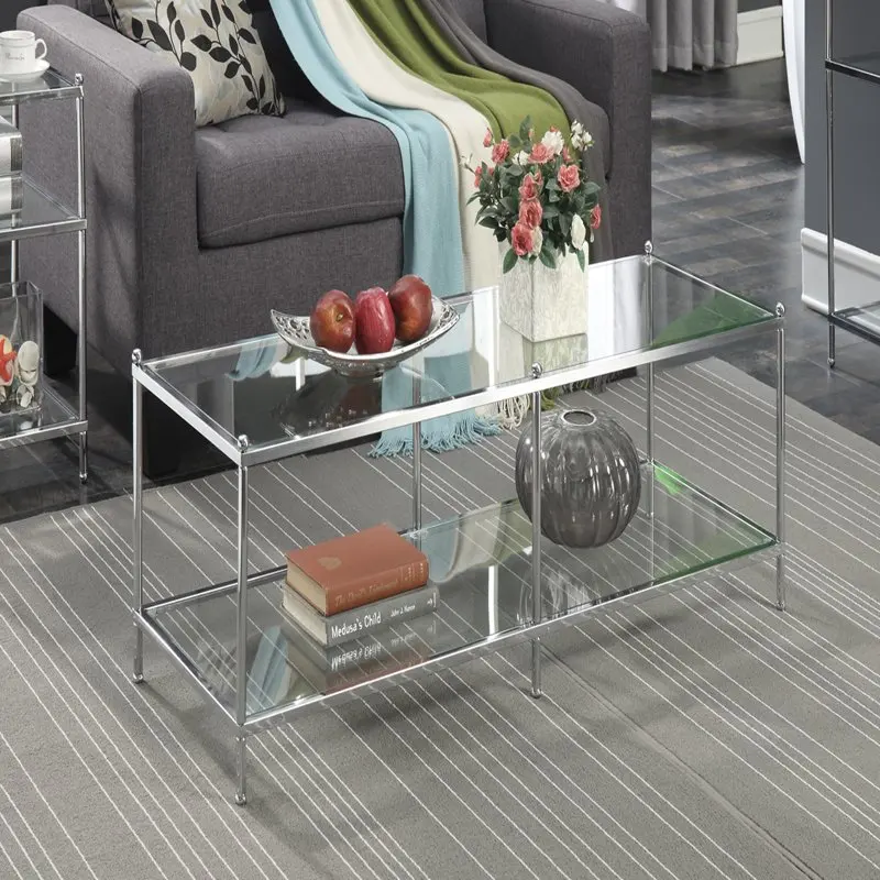 

Interesting Chrome and Glass Crest Coffee Table for Your Home Decoration.