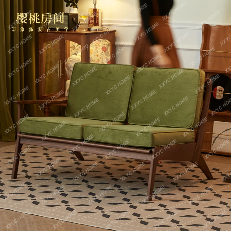 Скамейка Lorin для отдыха североамериканский Ретро диван из массива дерева стул