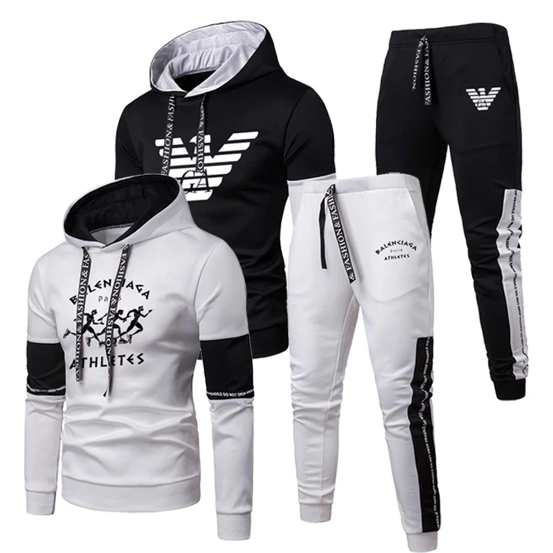 

Мужской комплект из 2 предметов, толстовка с капюшоном и спортивные штаны