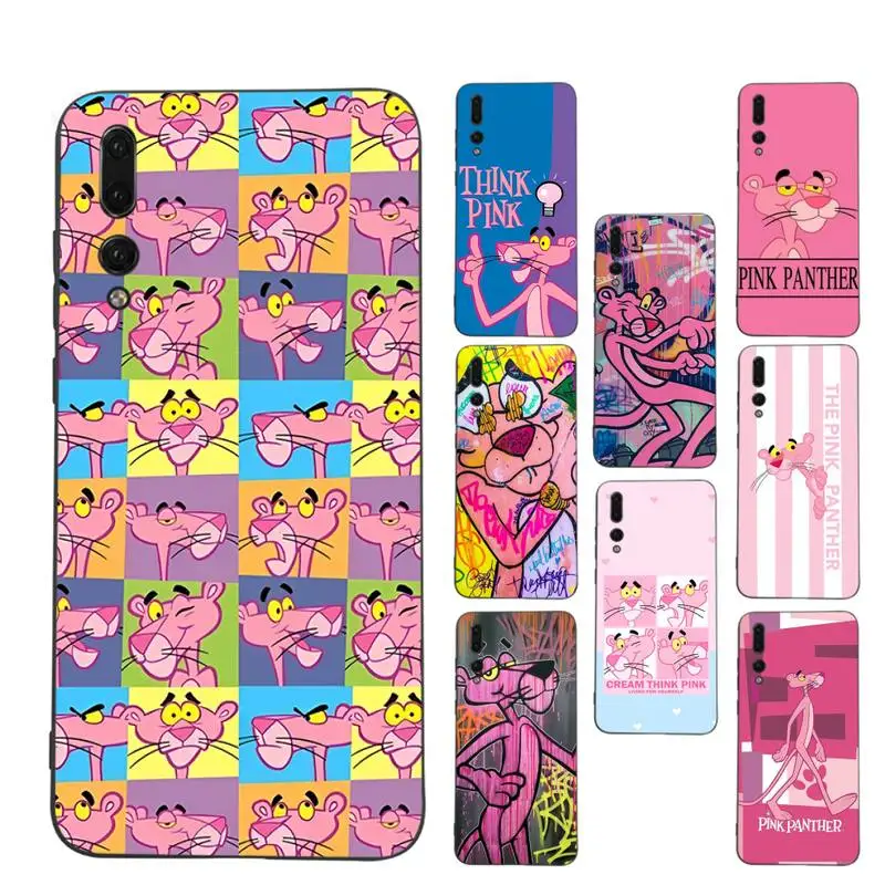 

MINISO Pink Panther Phone Case for Huawei P30 40 20 10 8 9 lite pro plus Psmart2019