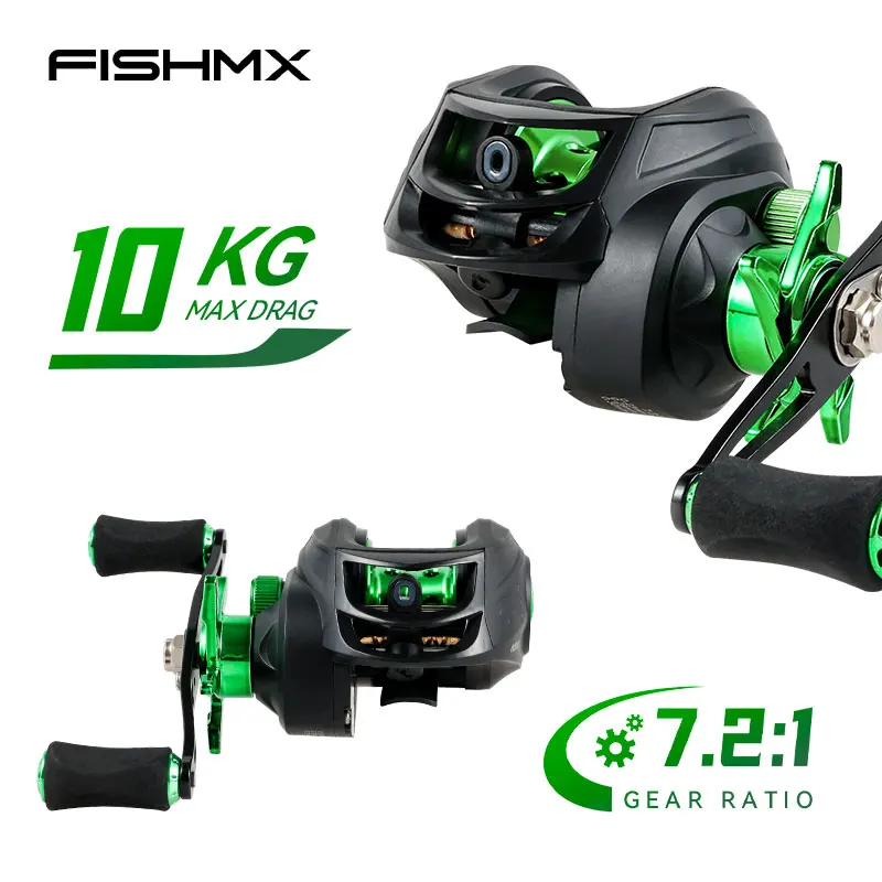 Фото Рыболовная Катушка Fishmx С Передаточным Числом 7,2:1, Катушка Для Приманки С Алюминиевой Шпулей №3