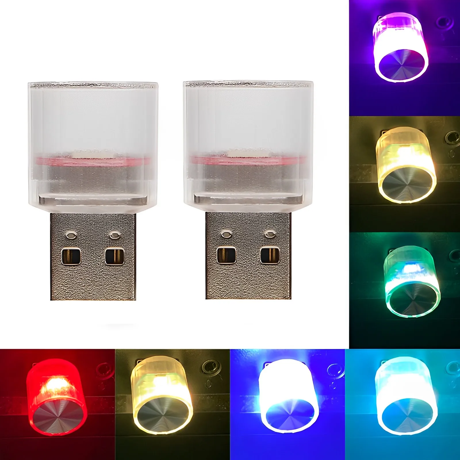 

Car Mini USB LED Ambient Lights Portable Car Interior Styling Decorative Atmosphere Lamp Colorful Party Light Auto Accessories