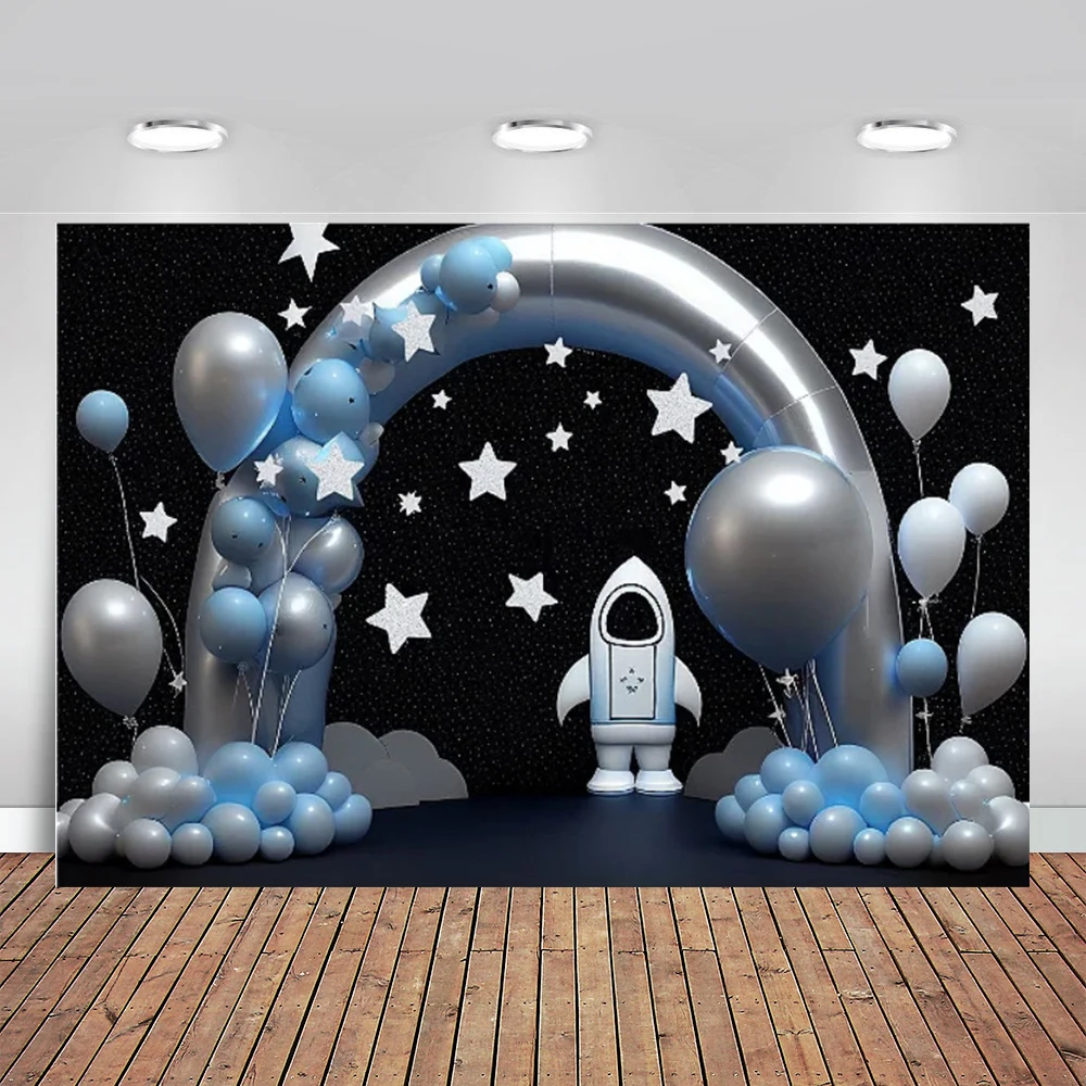 

Earth Universe Space Planet Photography Background Spaceship Astronaut Birthday Party Backdrop Photocall Photo Studio