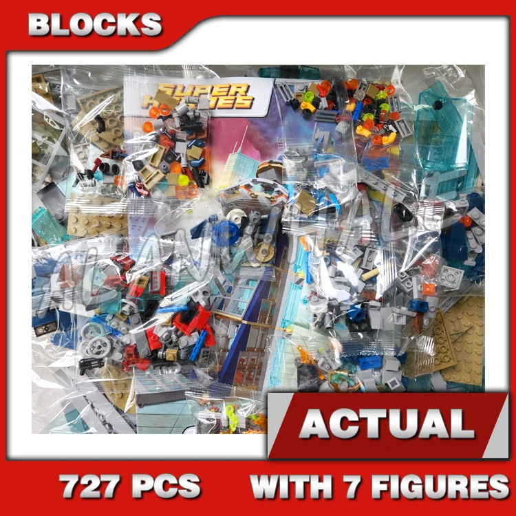 

727 шт., набор строительных блоков для супербоевого 5-этажного ревенсера, башни, Армори, комнаты техлаборатории, гаража 11564, совместим с моделя...