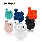 Беспроводные наушники Pro 6 TWS, Bluetooth наушники-вкладыши, басовая гарнитура, спортивные наушники с микрофоном для Apple iPhone Xiaomi Huawei