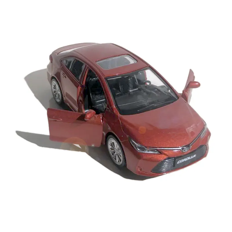 

TOY GODS 6pcs/lot Wholesale 1/43 Scale Car Model Toys Toyota Corolla Hybrid Diecast Metal Pull Back Car Model Toy