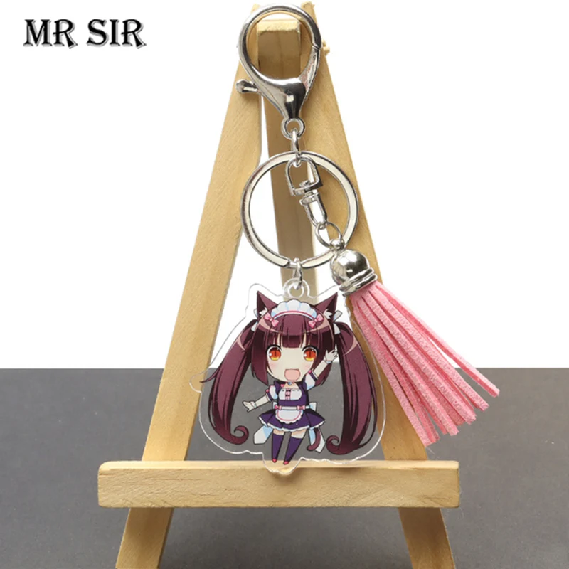 

Акриловые брелки для ключей с персонажами мультфильмов, ваниль, чокола