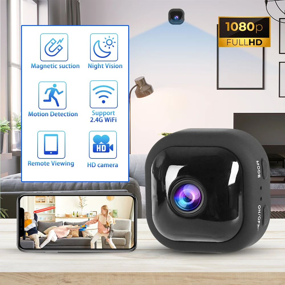 Мини-камера видеонаблюдения A10 Беспроводная с поддержкой Wi-Fi 1080p - - Цена: 1102.41