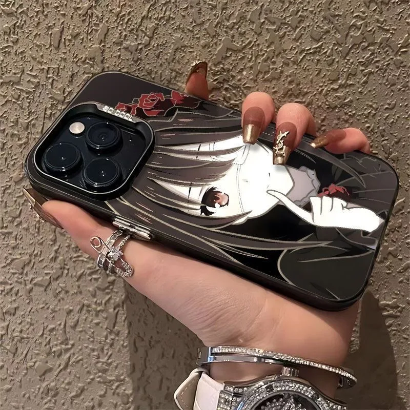 Фото Мягкий защитный чехол Tokisaki Kurumi с японским аниме для iPhone 16, 15, 13, 12, 11, 14 Pro Max XS XR 7, 8, 16 Plus X, роскошный жесткий чехол №2