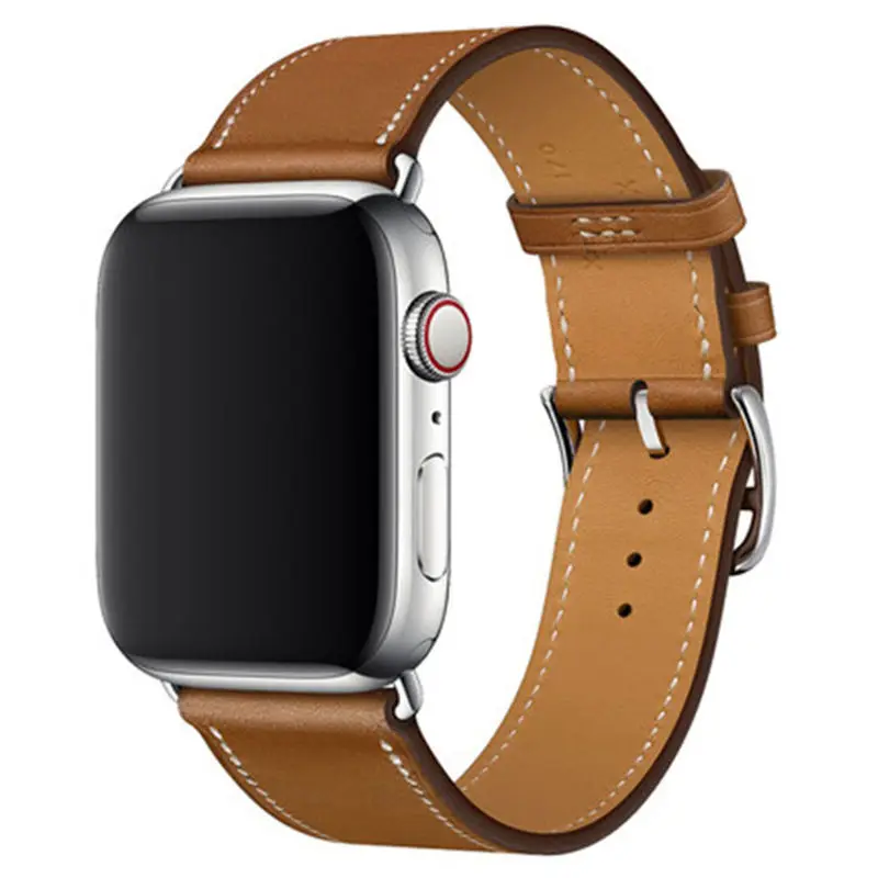

Leather Strap Suitable for Apple Watch Band 7 44mm Smartwatch Bracelet For iWatch Series 6 Se 5 4 3 40mm 38mm Belt Wristband